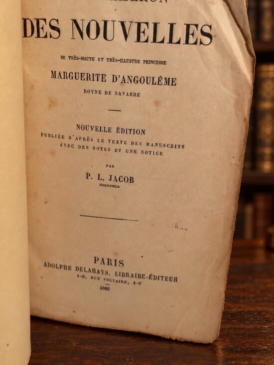 Other - Antique 1860 Book L'Heptaméron des Nouvelles Marguerite d'Angoulême P.L. Jacob